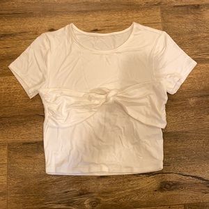 white crop top